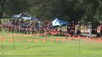Mid race action of boy's seeded race at 2012 Stanford Invitational