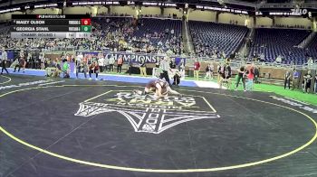 Girls-105 lbs Champ. Round 1 - Georgia Stahl, Portland Hs Girls vs Maizy Olson, Powers North Central Hs Girls