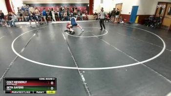157 lbs Cons. Round 2 - Colt Messerly, Star Valley vs Seth Sayers, Cody