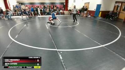 157 lbs Cons. Round 2 - Colt Messerly, Star Valley vs Seth Sayers, Cody