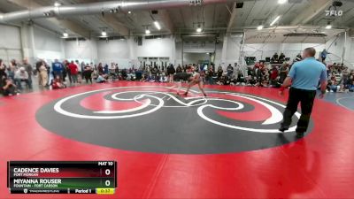 190 lbs Cons. Round 3 - Miyanna Rouser, Fountain - Fort Carson vs Cadence Davies, Fort Morgan