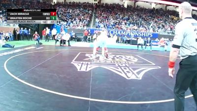 D1-175 lbs 1st Place Match - Zach Miracle, Temperance Bedford vs Braxten Roche, Detroit Catholic Central