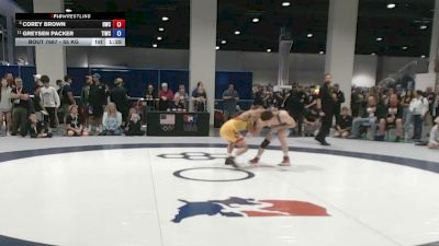 55 kg Quarters - Corey Brown, HeadHunters Wrestling Club vs Greysen Packer, Team Idaho Wrestling Club