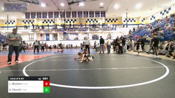 46 lbs Consi Of 8 #2 - Leonardo McClain, Verdigris Youth Wrestling vs Kynslee Church, Team Tulsa Wrestling Club