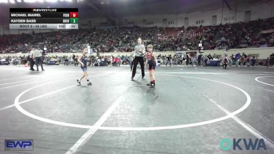 55 lbs Round Of 32 - Kase Hood, Weatherford Youth Wrestling vs Knox Branham, Vian Wrestling Club