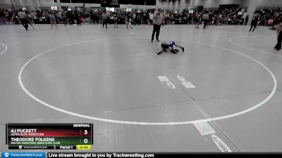 62 lbs Semifinal - Aj Puckett, Alpha Elite Wrestling vs Theodore Folkens, Milton Monsters Wrestling Club