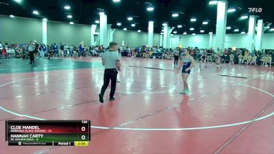 120 lbs Champ Round 1 (16 Team) - Hannah Carty, NC Golden Girls vs Cloe Mandel, Nebraska Black Widows