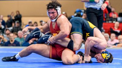 285 lbs Final - Yonger Bastida, Iowa State vs Lucas Davison, Michigan