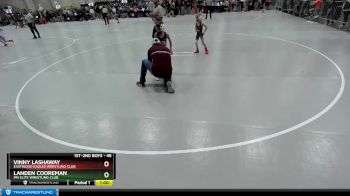 45 lbs Quarterfinal - Vinny Lashaway, Eastwood Eagles Wrestling Club vs Landen Cooreman, MN Elite Wrestling Club