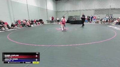 115 lbs Placement Matches (8 Team) - Isabel Kaplan, Indiana vs Ashlyn Lewis, Texas Red