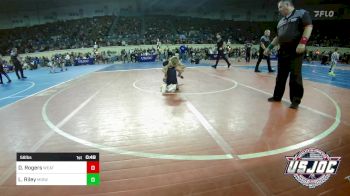 58 lbs Round Of 16 - Drake Rogers, Weatherford Youth Wrestling vs Leland Riley, Midwest City Bombers Youth Wrestling Club