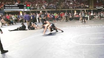 D 2 157 lbs 5th Place Match - Evan Arceneaux, Vandebilt Catholic vs Nicolas Cardenas, Kenner Discovery Health Science