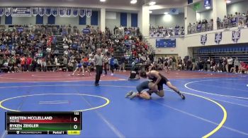 132 lbs Champ. Round 2 - Kersten McClelland, Yale HS vs Ryken Zeigler, ELMWOOD