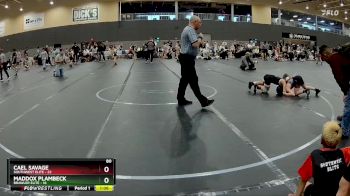 80 lbs Round 2 - Cael Savage, SouthWest Elite vs Maddox Plambeck, Brawler Elite