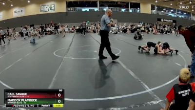 80 lbs Round 2 - Cael Savage, SouthWest Elite vs Maddox Plambeck, Brawler Elite