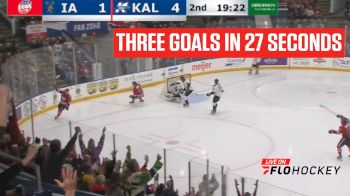 WATCH: Kalamazoo Wings Score Three Goals In 27 Seconds In Wild Sequence To Start Second Period