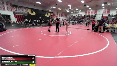 100 lbs Cons. Round 4 - Isabella Millan, Grand Terrace vs Maria Mejia, Del Oro-Bakersfield