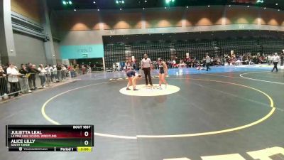 132 lbs Quarterfinal - Julietta Leal, La Pine High School Wrestling vs Alice Lilly, South Tahoe
