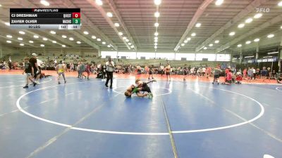 90 lbs Quarterfinal - CJ Dreshman, Quest School Of Wrestling MS vs Zavier Olver, Mat Assassins Red