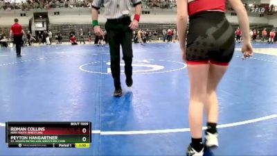 100 lbs Quarterfinal - Peyton Hangartner, St. Joseph Metro Kids Wrestling Club vs Roman Collins, Nixa Youth Wrestling