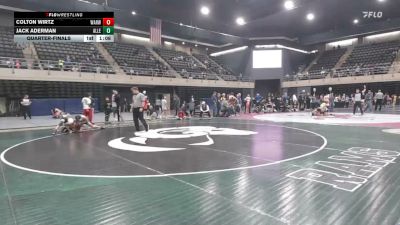 130 lbs Quarterfinal - Colton Wirtz, Warwick vs Jack Aderman, Allegany