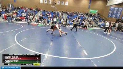 160 lbs Semifinal - Kinsey Byrge, Charger Wrestling Club vs Allie Cannon, Wasatch