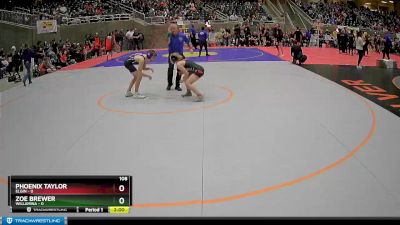 108 lbs Finals (8 Team) - Zoe Brewer, Willamina vs Phoenix Taylor, Elgin