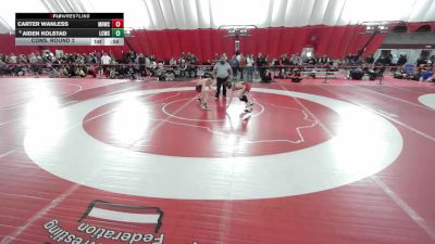 14U Boys - 92 lbs Cons. Round 2 - Aiden Kolstad, Luxemburg-Casco Wrestling Club vs Carter Wanless, Mt. Horeb Wrestling Club