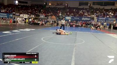 D 1 132 lbs Champ. Round 1 - Christopher Willett, Destrehan vs Aiden Krass, East Ascension