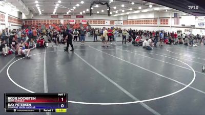 138 lbs Quarterfinal - Bodie Hochstein, Cedar Catholic vs Dax Petersen, Syracuse Youth Mat Club