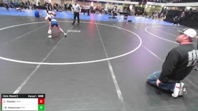 Boys 3rd-4th Grade - 77 Cons. Round 3 - Conner Roeber, Siouxland Wrestling Academy vs Brecken Massman, Outlaw Wrestling Club