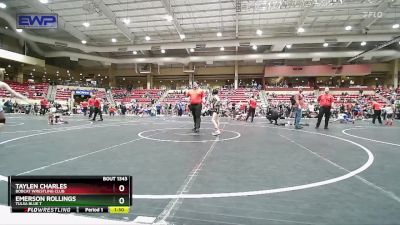 85 lbs Cons. Round 2 - Emerson Rollings, Tulsa Blue T vs Taylen Charles, Bobcat Wrestling Club