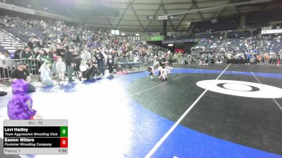 70 lbs Semis - Levi Hadley, Team Aggression Wrestling Club vs Easton Witters, Punisher Wrestling Company