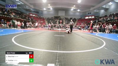 35 lbs Semifinal - Jace Bechtel, Skiatook Youth Wrestling vs Clara Collier, Sperry Wrestling Club