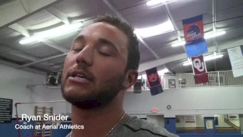 Drill to square hips on roundoff entry for yurchenko vaults