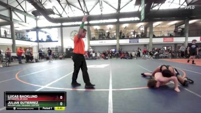 124-136 lbs Cons. Round 1 - Lucas Backlund, Heyworth JR High vs Julian Gutierrez, Relentless Training Center