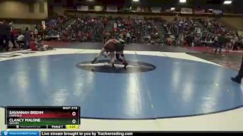 127 lbs Champ. Round 2 - Clancy Malone, Golden vs Savannah Brehm, Chatfield