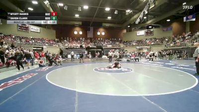 3A 157 lbs Champ. Round 1 - Wyatt Hanks, Manti vs Taven Clark, Morgan