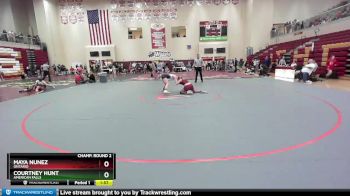 120 lbs Champ. Round 2 - Maya Nunez, Ontario vs Courtney Hunt, American Falls