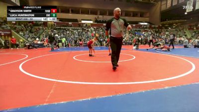 52 lbs Cons. Round 1 - Grayson Smith, Fayetteville Wild Hog Wrestling vs Luca Huntington, Battlefield Wrestling Club