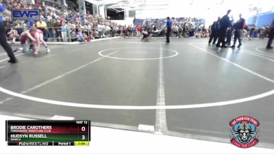 130 lbs Semifinal - Hudsyn Russell, Seneca vs Brodie Carothers, Tonganoxie Wrestling Club