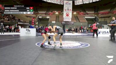 Schoolgirls - 90 lbs Semis - Berina Hunter, Red Star Wrestling Academy vs Jenna Hernandez, Dethrone Wrestling Club