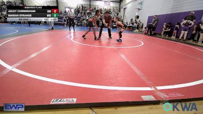 57-62 lbs Rr Rnd 1 - Adley Cunningham, Bartlesville Wrestling Club vs Mariah Strange, Woodland Wrestling Club
