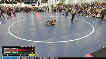 70 lbs Champ. Round 1 - Connor Collins, IL vs Lincoln Schulz, MN