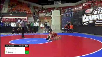 106 lbs Cons. Round 2 - Korbyn Newberry, Columbus vs Dawsen Degood, Colby