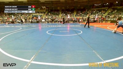 78 lbs Consi Of 8 #2 - Kaitlyn Crow, CORE Wrestling vs Kinslee McVey, Honey Badgers Wrestling Club