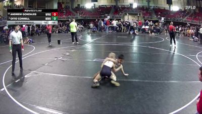 70 lbs Quarterfinal - Andrew Gonzales, West Point Wrestling Club vs Otto Correll, Midwest Destroyers Wrestling Club