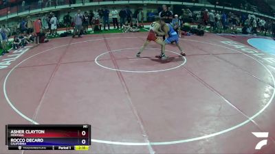 132 lbs Cons. Semi - Asher Clayton, Montana vs Rocco DeCaro, California