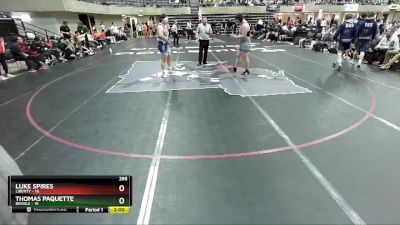 285 lbs Finals (8 Team) - Luke Spires, Liberty vs Thomas Paquette, Bemidji