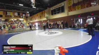 144 lbs Quarterfinal - Braden Priest, Bakersfield vs Mario Carini, Poway